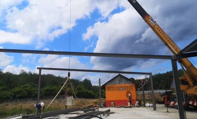 Steel structure and crane